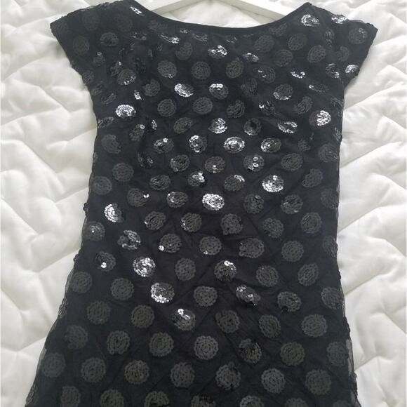 SEQUIN VELVET NWOT MINI COCKTAIL EMBELLISHED DRESS - S - Picture 9 of 9